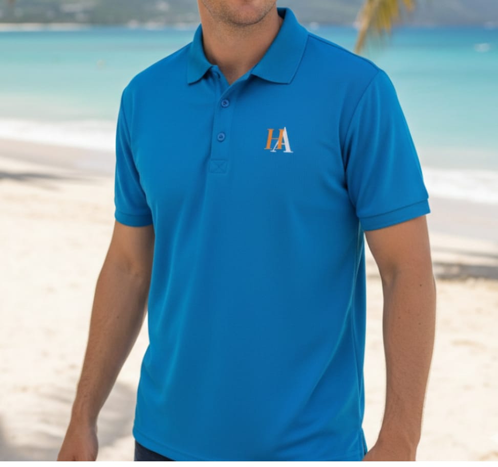 Premium Blue Polo Shirt with  HA Logo